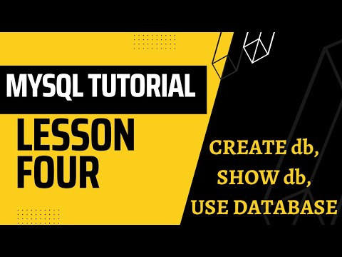 MYSQL LESSON 4: MYSQL COMMAND CREATE DATABASE, SHOW DATABASES, USE DATABASE.