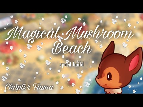 Fauna's Magical Mushroom Beach 🍄 fairycore speedbuild | ACNH