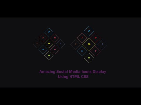 amazing social media icon display using  HTML and CSS
