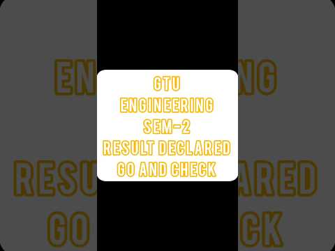 Gtu semester-2 result declared || summer-2023 #gtu
