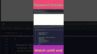 😱😨Creating a Password Security Checker in JavaScript HTML and css #shorts #youtubeshorts #subscribe
