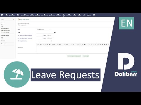 Tutorial 3 - EN - Leave Requests with Dolibarr ERP CRM