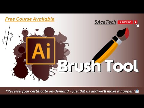Mastering Types and Techniques Brush Tool-@5acetech-free graphic designing course-Adobe Illustrator