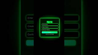 Only HTML and CSS Form Design 💥| #shorts #shortvideo #coding #programming #html #css #webdesign