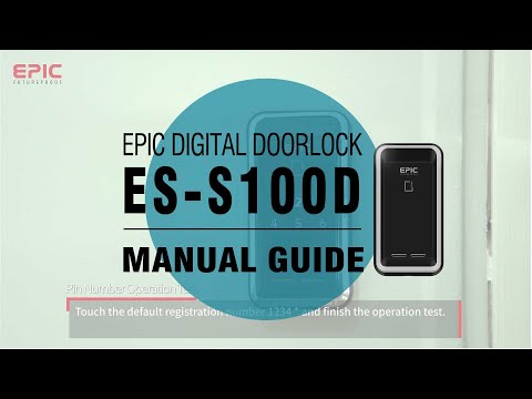 EPIC [ES-S100D] Digital Door Lock Manual Guide