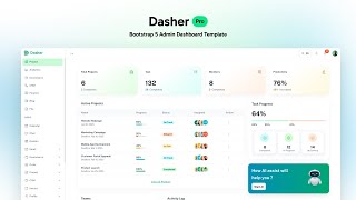 Minimal & Clean Bootstrap 5 Admin Dashboard Template - Dasher - Gumroad