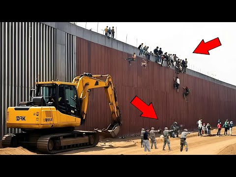 *NEW FOOTAGE* US Marines SH**T Down Migrants Climbing Border Wall During Construction