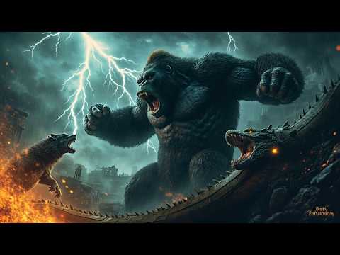 🔥 King Kong vs Giant Komodo Dragon & Killer Wolves | Epic Skull Island Battle