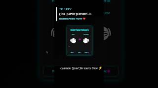Rock Paper Scissors // @101DEV-01 #101DEV #coding #htmlcss #game #html