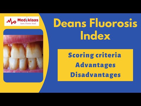 Dean's Fluorosis Index l Public health dentistry l Mediklaas