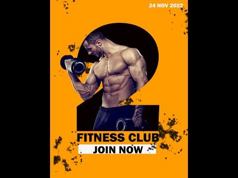 Gym poster design photoshop | graphic mentor