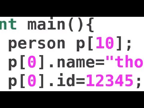 Short lecture 7:  C program - array of structs