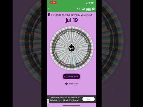 If it lands on your birthday you’re out pt,8