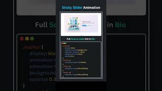 Sticky Slider Animation using CSS #css #coding
