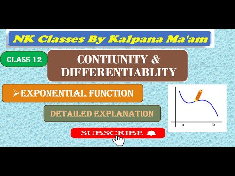 CLASS12#MATHEMATICS#CONTINUITY&DIFFERENTIABLITY#EXPONENTIALFUNCTION#EXPLANATION#BOARDS#2025