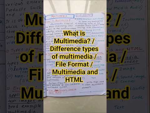 What is Multimedia? l Difference types of multimedia l File Format l Multimedia and HTML