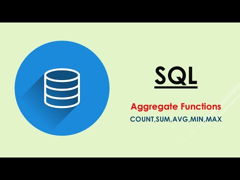 Aggregate Functions in SQL| SUM| AVG| COUNT| MAX| MIN| SQL| MySQL