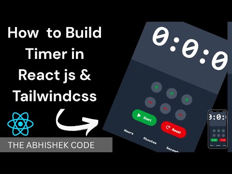 How to build Timer Project using React JS and Tailwind CSS | Frontend Projects step by step in Hindi