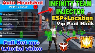 FreeFire Infinity Team Injector version autoheadshot hack ||virtual 8 full tutorial + set up video.