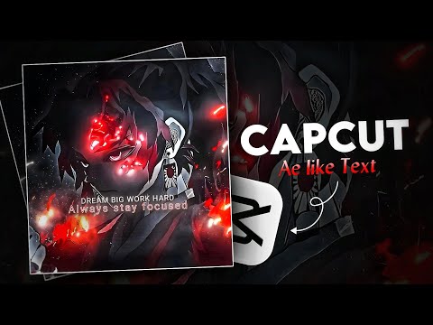 How to make AE like text on capcut | Ae like text tutorial 📈