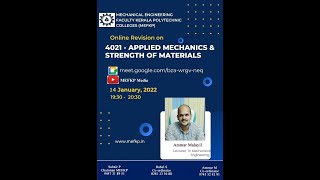 ONLINE REVISION-S4 l 4021 - APPLIED MECHANICS & STRENGTH OF MATERIALS / POLYTECHNIC COLLEGE