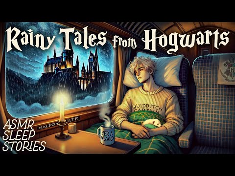 Magical Tales from Hogwarts | Cozy Rainy Ambience & Sounds | Harry Potter  Fantasy Bedtime Stories