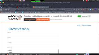 Exploiting clickjacking vulnerability to trigger DOM-based XSS