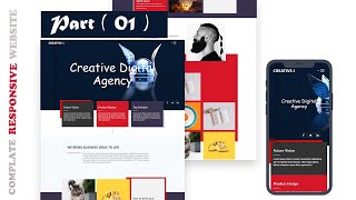 Responsive website html css javascript | part( 1 )