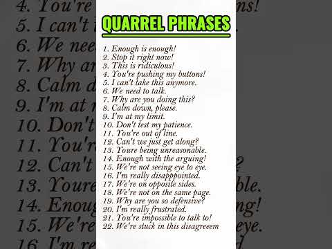 Quarrel phrases #phrase #english #englishgrammar #englishlanguage #quiz #whwords