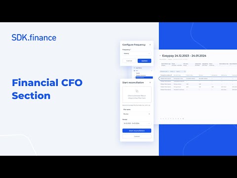 SDK.finance | CFO Dashboard Demo: Financial Oversight, Reporting, and Accounting Controls
