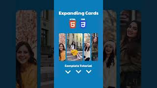 Expanding Cards Using HTML CSS | Expanding Image Gallery #shorts
