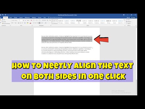 How to Neetly align the text on both sides in one click