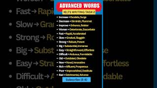 Advanced Vocabulary Upgrades for Band 9 IELTS #ieltswritingtask2vocabulary #ieltspreparation #ielts