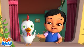 Kukdoo Koo Poem, कुकडू कू बाल कविता, Nache re Mor Poem, Hindi Rhymes and Baby Songs by Golu Molu