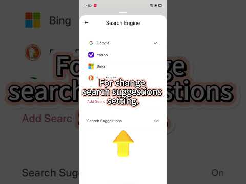 Quick tips for changing the search engine and search suggestions setting.