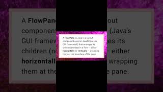 CS3391 UNIT 5 FlowPane  #trending #latest #youtube #aiml #java #shorts  #swing #oopsinjava  #ai