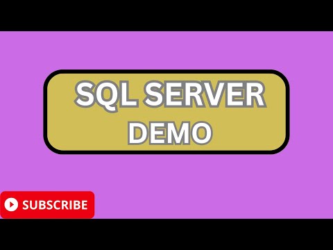 SQL Server Demo: A Comprehensive Introduction to Database Management #sqlserver #databasemanagement