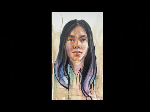 Realistic Watercolour Portraiture: Time Lapse