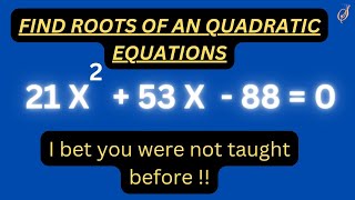How to Solve Quadratic Equations (FAST!)