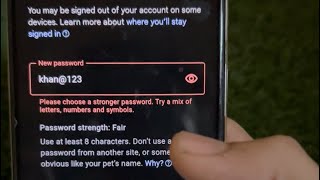 Please choose a strong password try a mix of letters