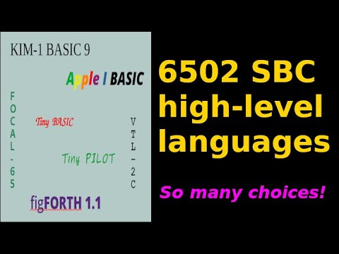 A bounty of choice in 6502 SBC high-level languages -- KIM-1, PAL-1, OSI, Apple 1 replicas