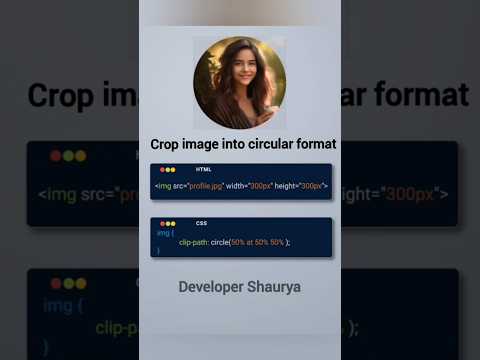 Image circular crop in html css #coding #html #css #crop