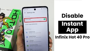 Disable instant App Ads In Infinix Hot 40 Pro | Block Instant App Ads