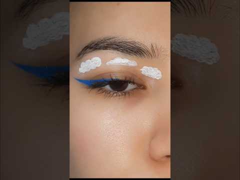 how to make clouds with Eyeliner?#makeup #makeupshorts #eyeliner #makeuptutorial
