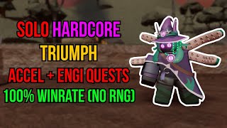 SOLO HARDCORE TRIUMPH WITH ACCELERATOR + ENGINEER FOR MISSION QUESTS | NO RNG | Roblox TDS