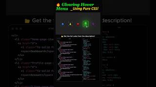 🔥 Glowing Hover Menu Using Pure CSS | HTML & CSS Animation Tutorial
