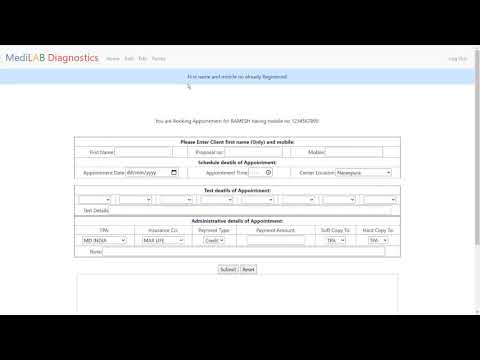 Medilab Appointment software