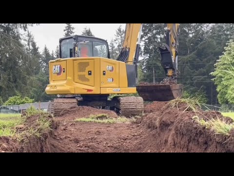 Hockinson WA, Shop Construction - Day 1, Excavation.
