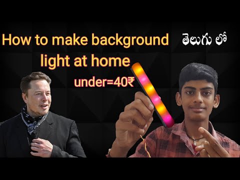 how to make background light for youtube videos at home