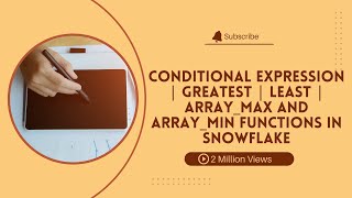 Day131: Conditional Expression | GREATEST | LEAST | ARRAY_MAX and ARRAY_MIN functions in Snowflake